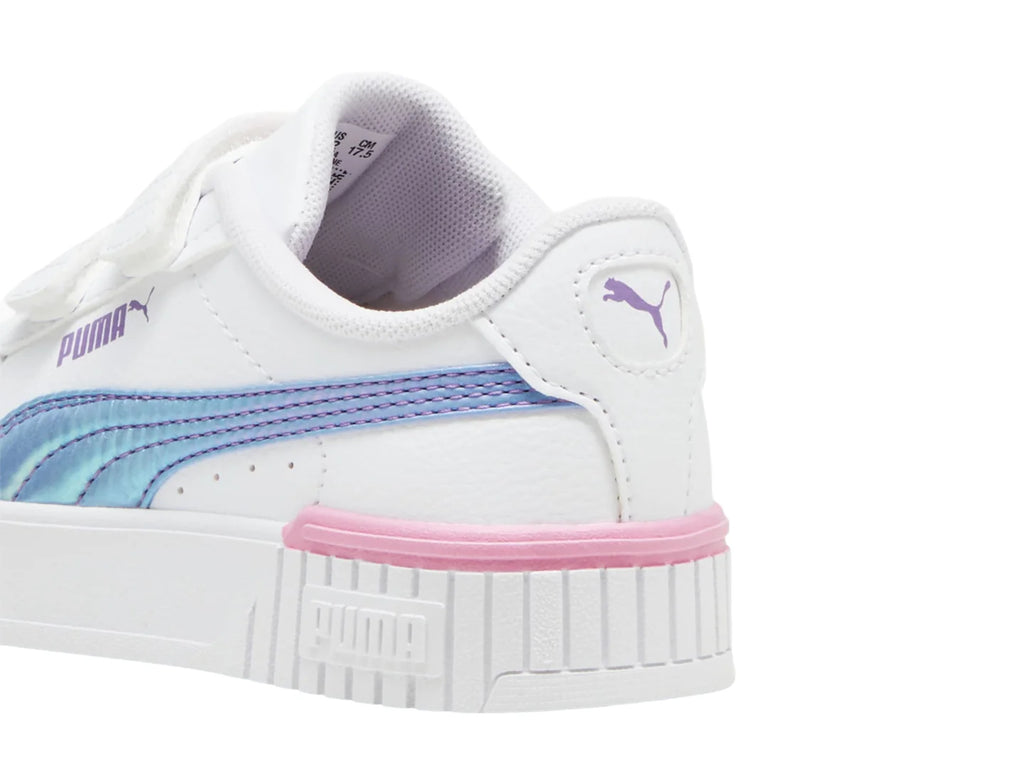 Tenis PUMA Carina 20 Bouncy Sky Blanco y Lavanda para Niña