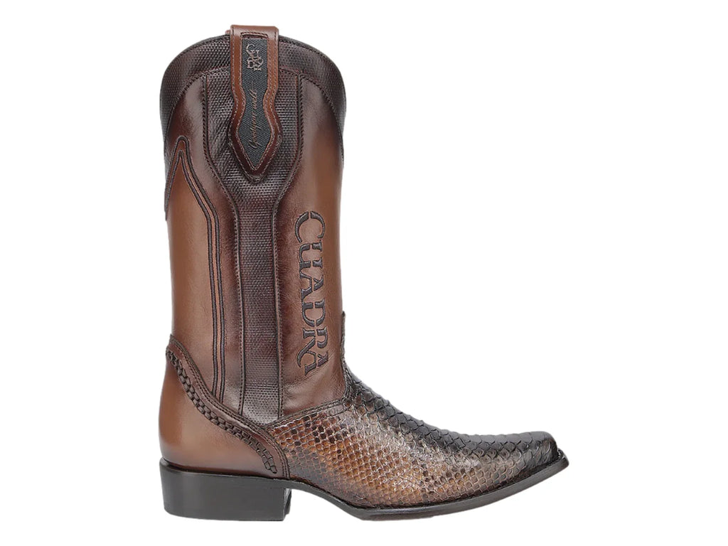Botas Cuadra de Pitón Color Miel para Hombre