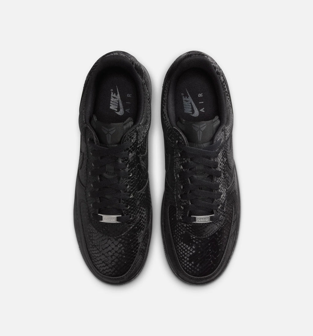Kobe Air Force 1 Low Triple Black Mens Lifestyle Shoe Black Black
