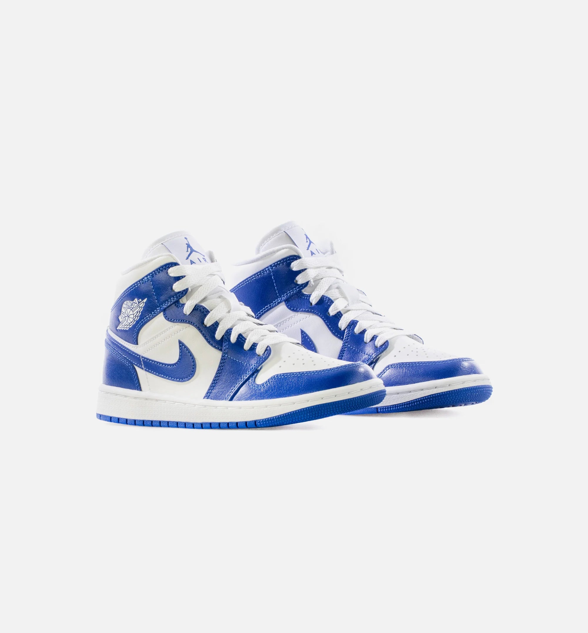 Air Jordan 1 Mid Hyper Royal Womens Lifestyle Shoe White Hyper Royal Limit One Per Customer
