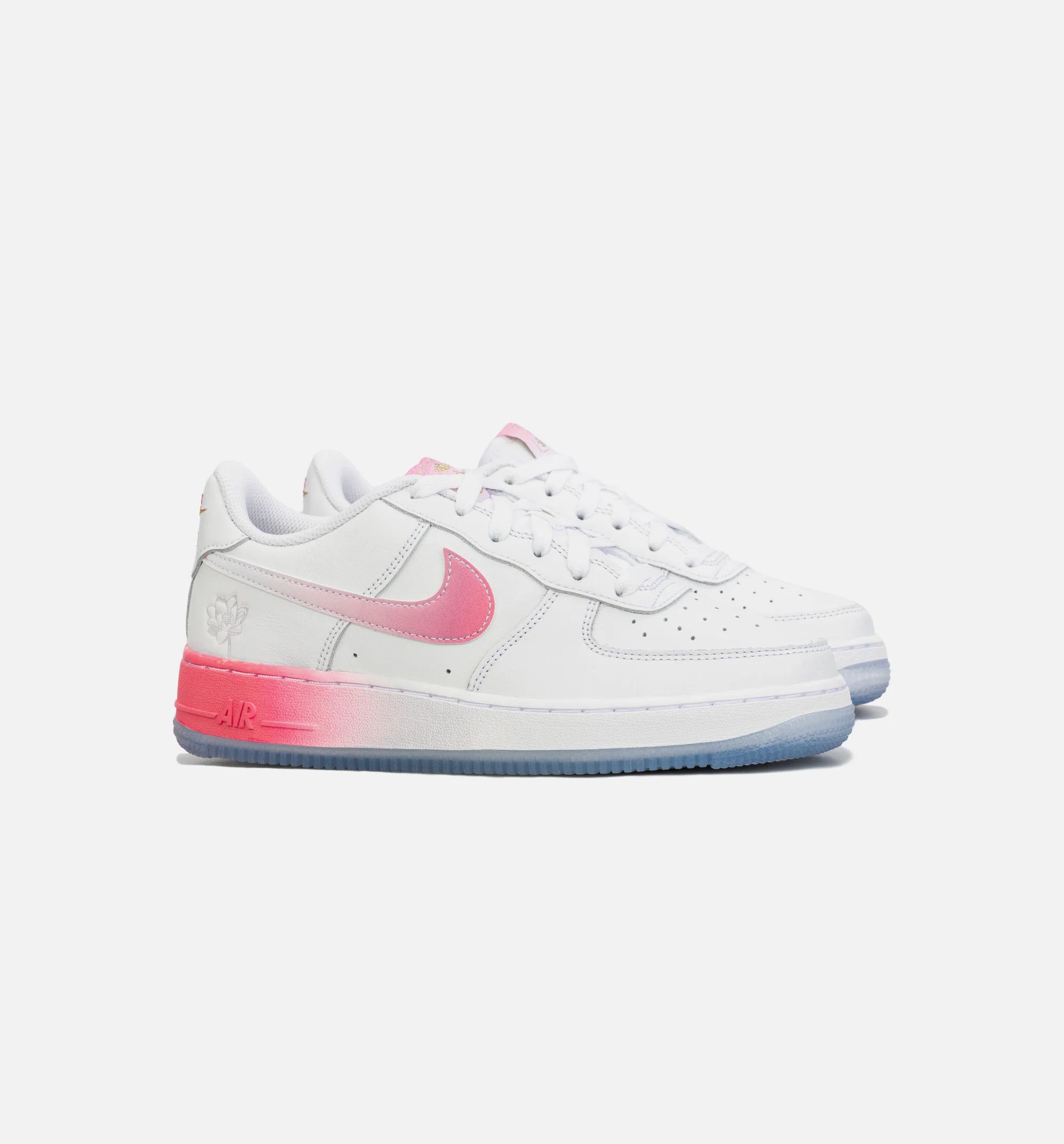 Air Force 1 Low Lotus Flower Grade School Lifestyle Shoe White Pink