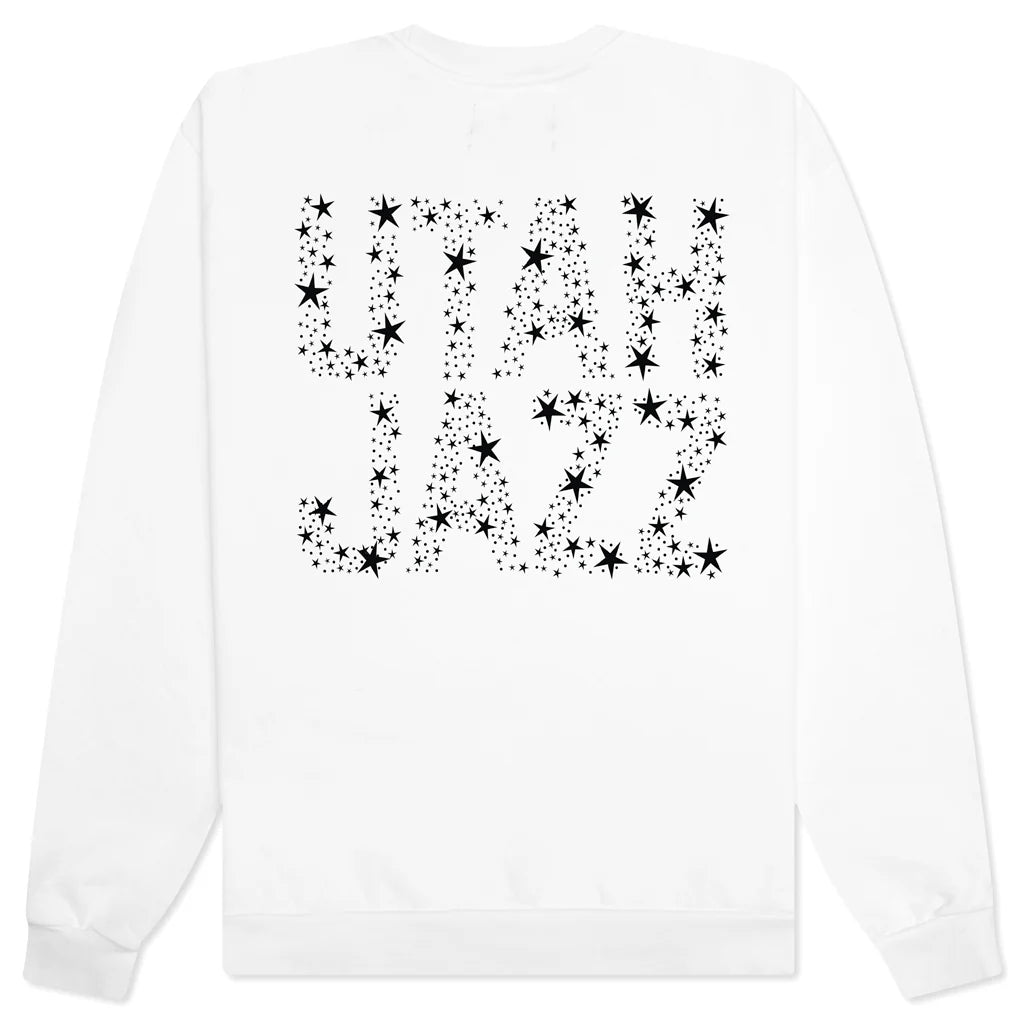 NBA Utah Jazz All of the Stars Crewneck Sweater White