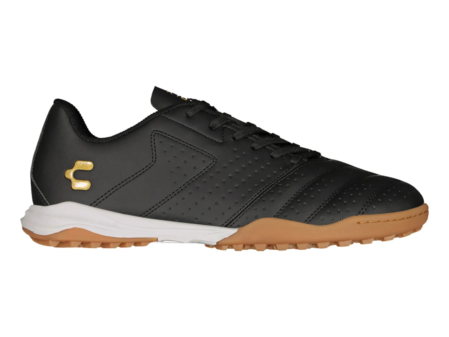 Tenis de Fútbol Charly Negro con Oro para Hombre