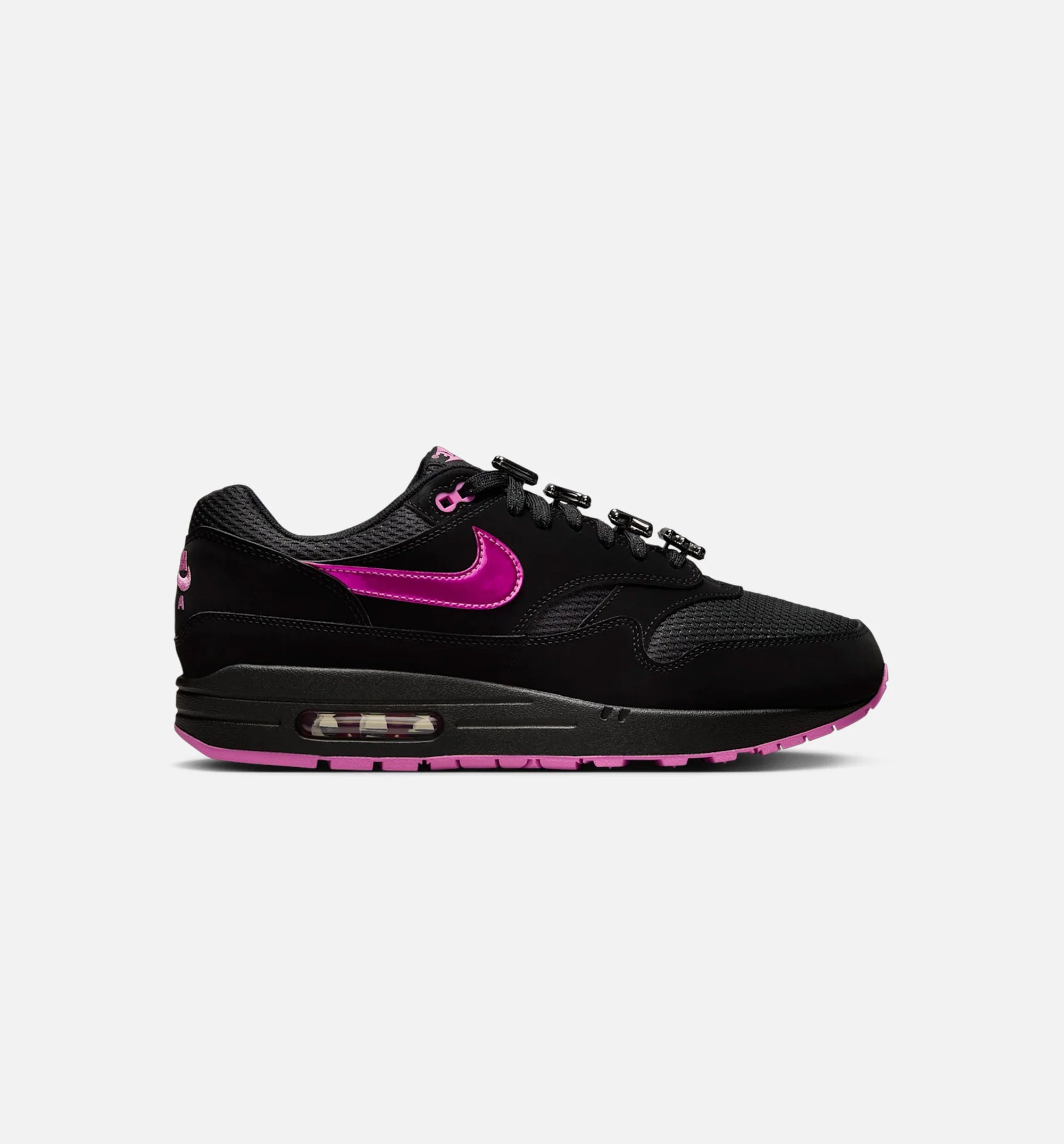 Air Max 1 Premium Mens Lifestyle Shoe Black Playful Pink Red