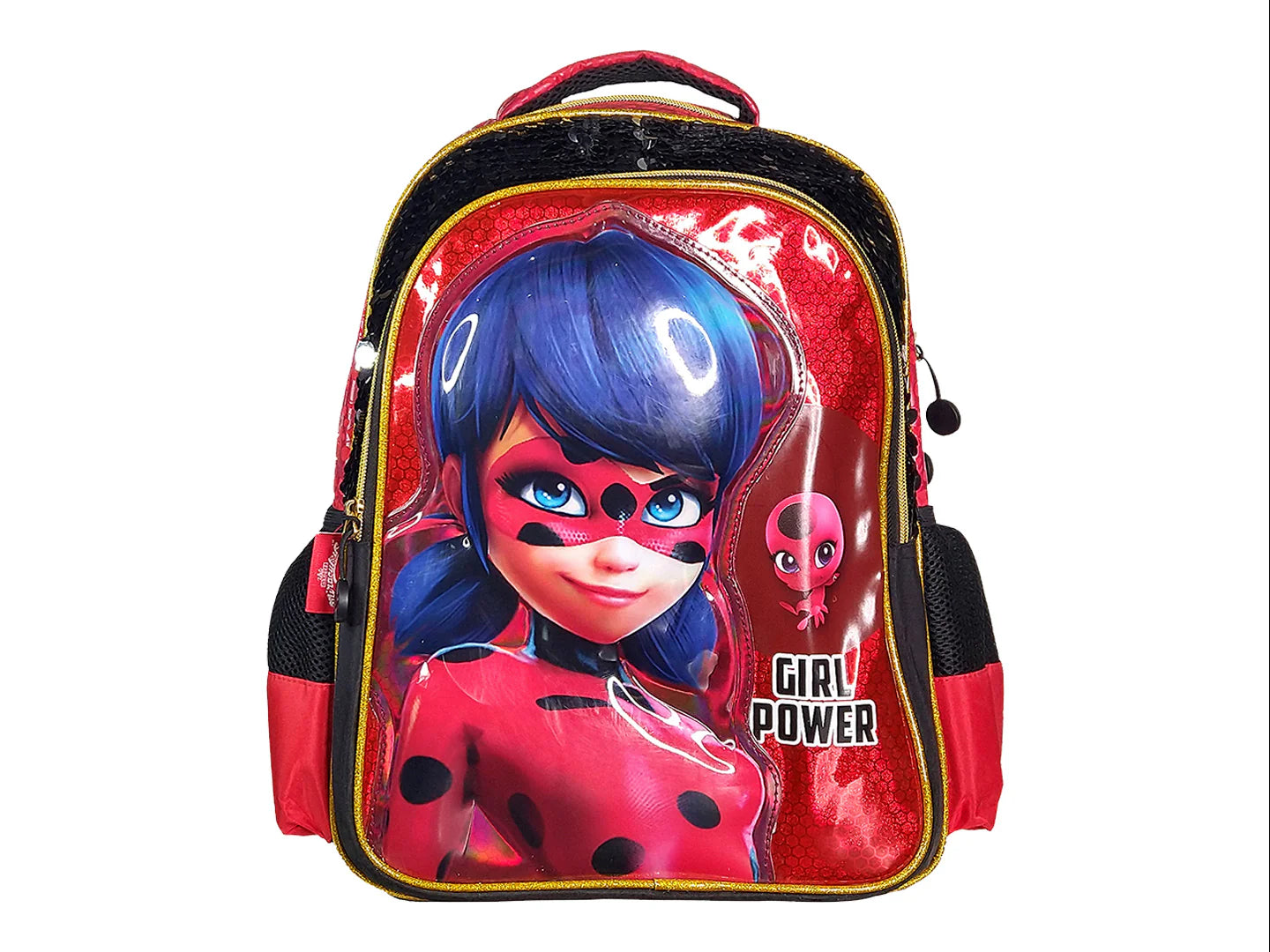 Mochila Escolar Fotorama Ladybug Rojo y Negro para Niña