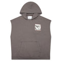 Dr Blue Cut Off Hoodie Brown