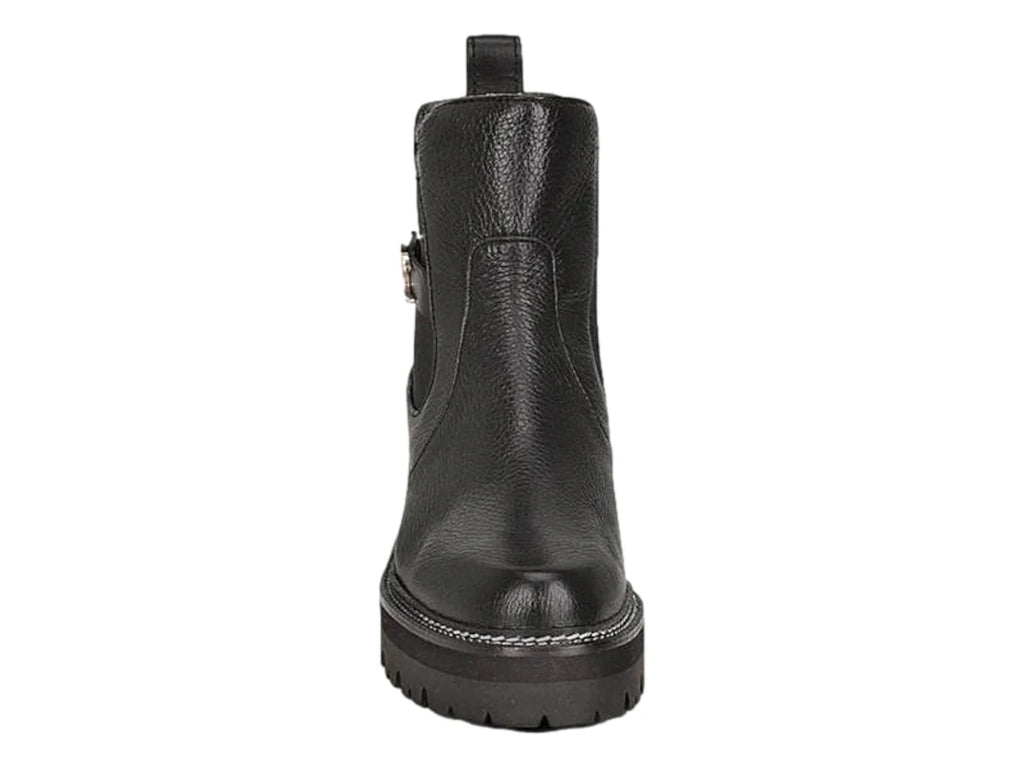 Botas Cuadra de Piel de Venado Negro para Mujer
