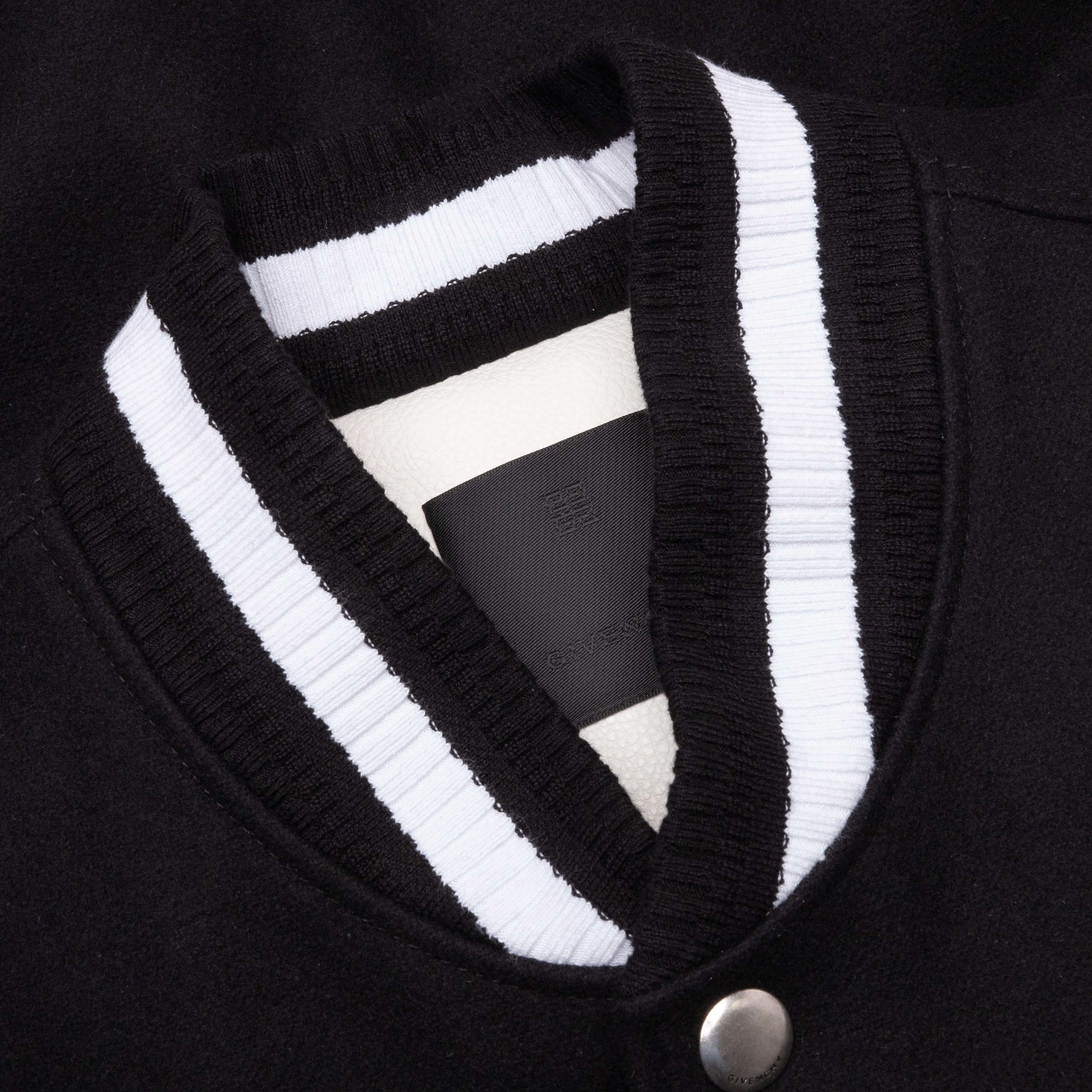 Varsity Jacket Black White