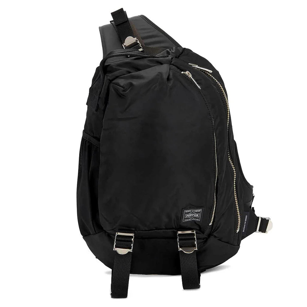 Porter Nylon Twill Shoulder Bag Black
