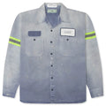 Line Cotton Shirt Navy