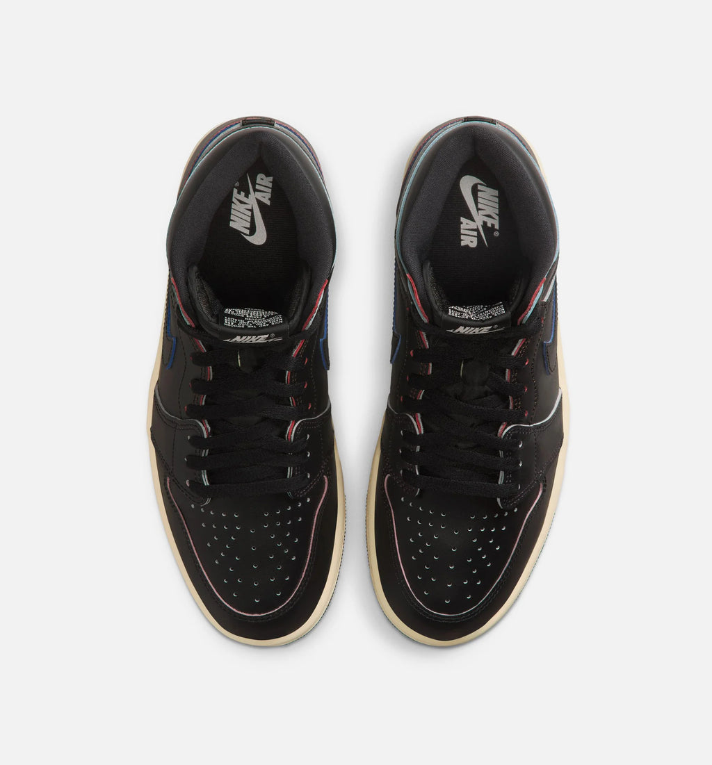 Air Jordan 1 Retro High OG Black and Muslin Mens Lifestyle Shoe Black Black Muslin