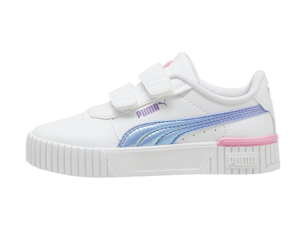 Tenis PUMA Carina 20 Bouncy Sky Blanco y Lavanda para Niña