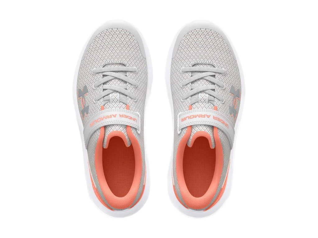 Tenis Under Armour GPS Surge 4 Gris y Rosa para Niña
