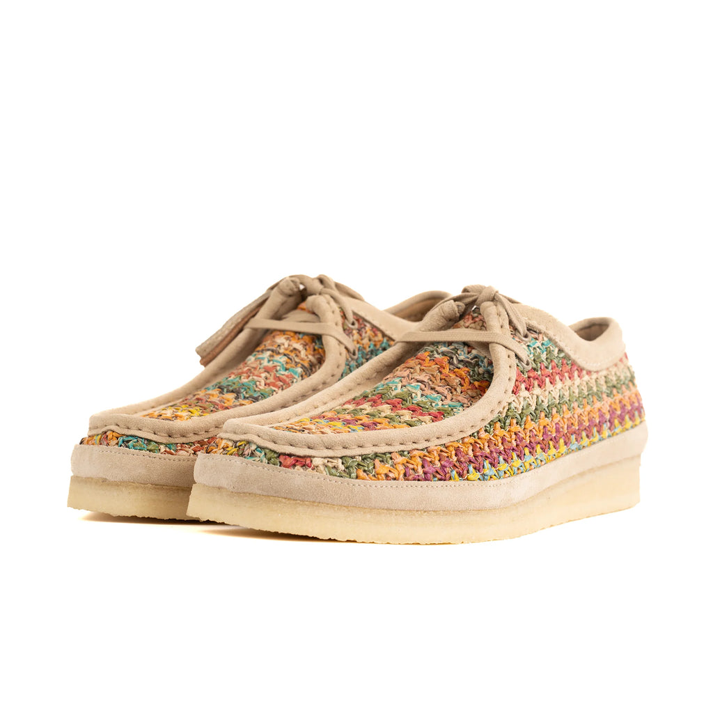 CLARKS WALLABEE MULTICOLOUR RAFFIA