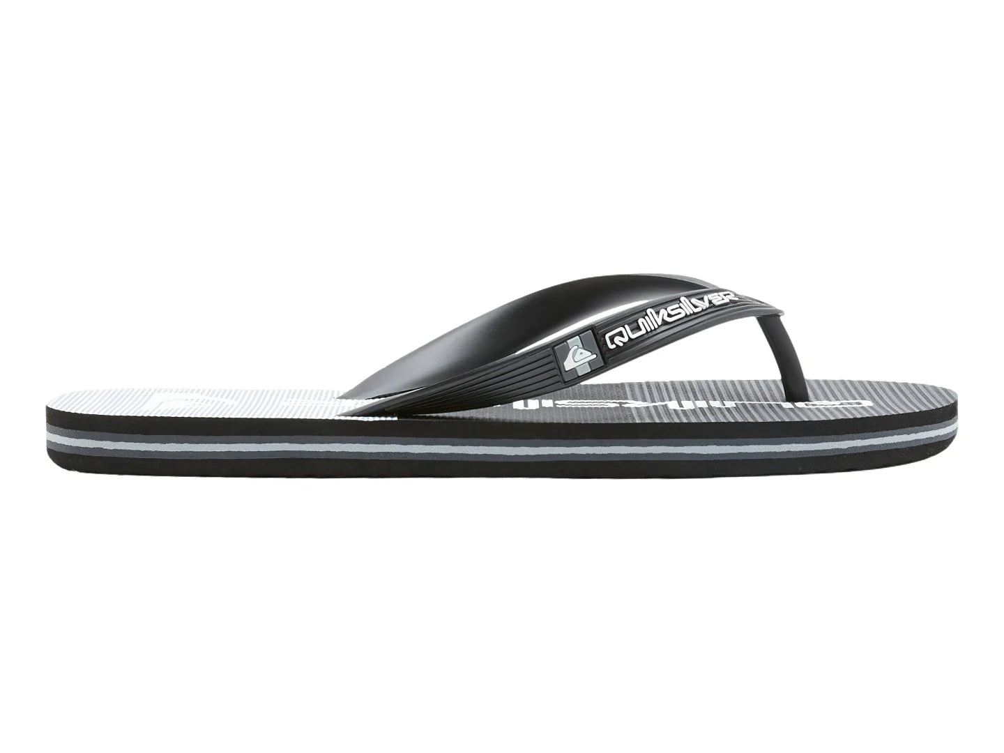 Sandalias Quiksilver Molokai Stripe Negro y Gris para Hombre
