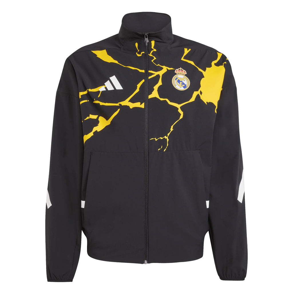 adidas Real Madrid Avengers ZNE Anthem Mens Soccer Jacket Black