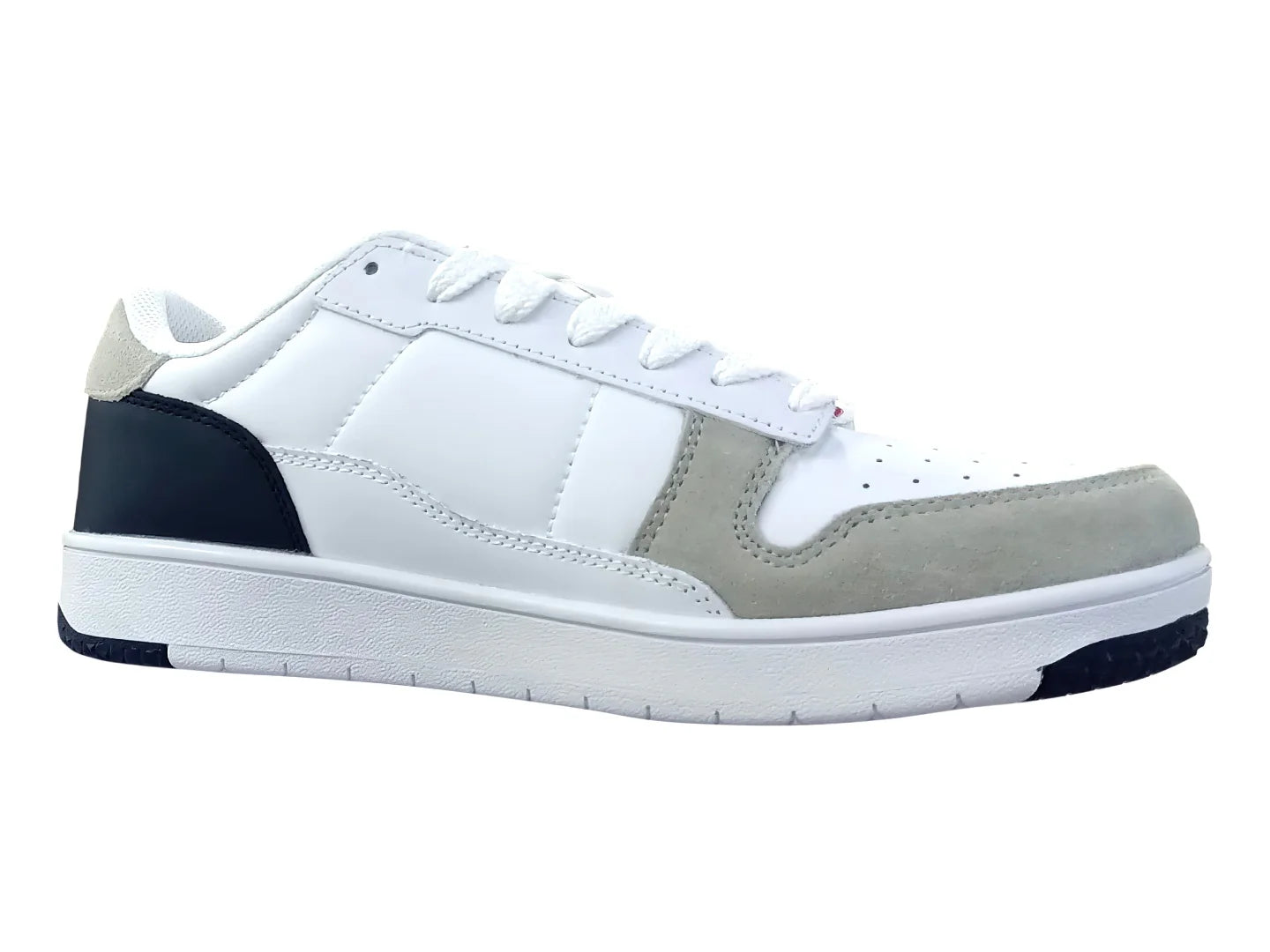 Tenis K SWISS Low ST Blanco Azul Marino y Gris para Hombre