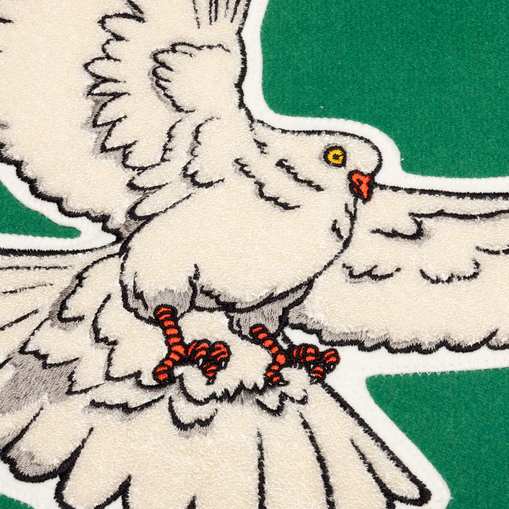 Saint Michael x Shermer Academy Pigeon Varsity Jacket Green