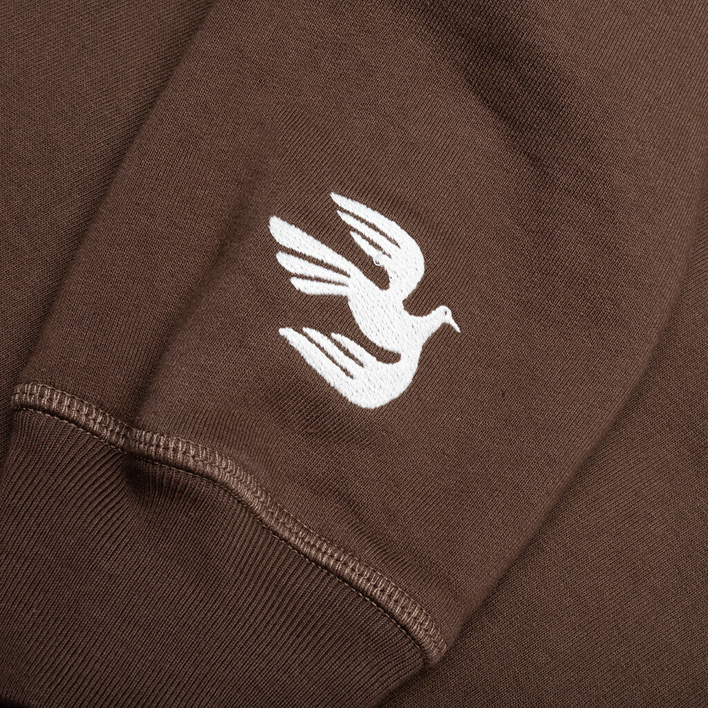 Weird Trad Logo Crew Neck Sweatshirt Brown