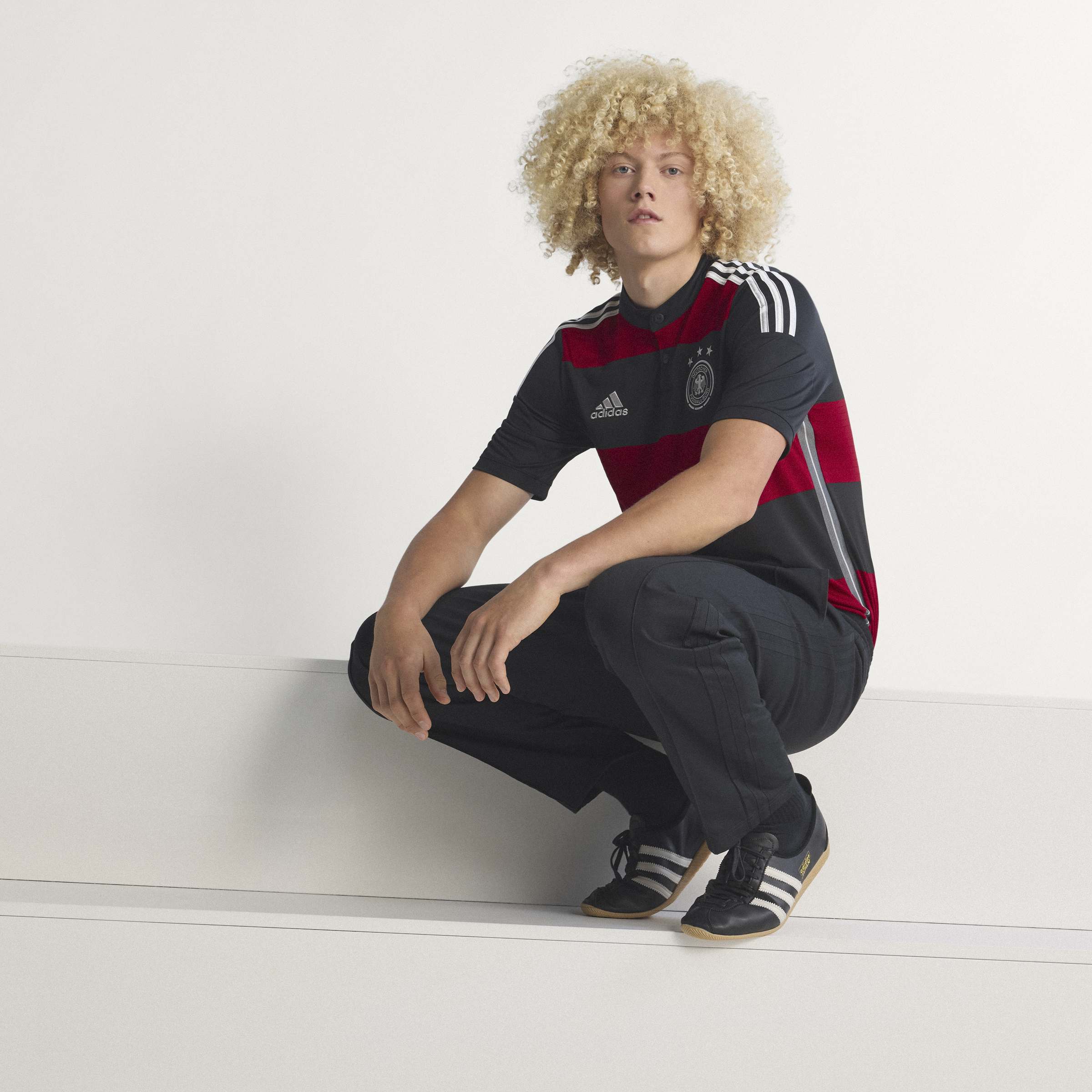 adidas Germany Away 2014 Mens Soccer Jersey Black Red White