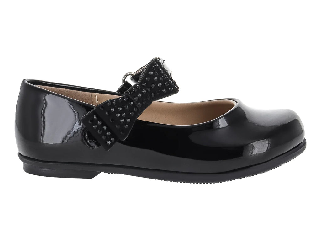 Zapatos Planos Tropicana Charol Negro para Niña