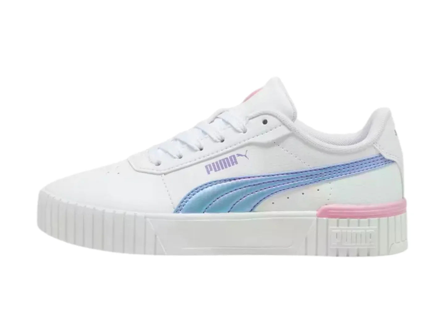 Tenis PUMA Carina 20 Blanco y Lavanda para Niña
