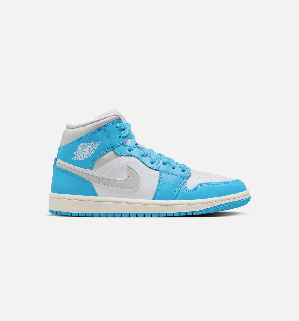 Air Jordan 1 Mid Dark Powder Blue Womens Lifestyle Shoe Dark Powder Blue Summit Grey White