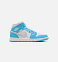 Air Jordan 1 Mid Dark Powder Blue Womens Lifestyle Shoe Dark Powder Blue Summit Grey White