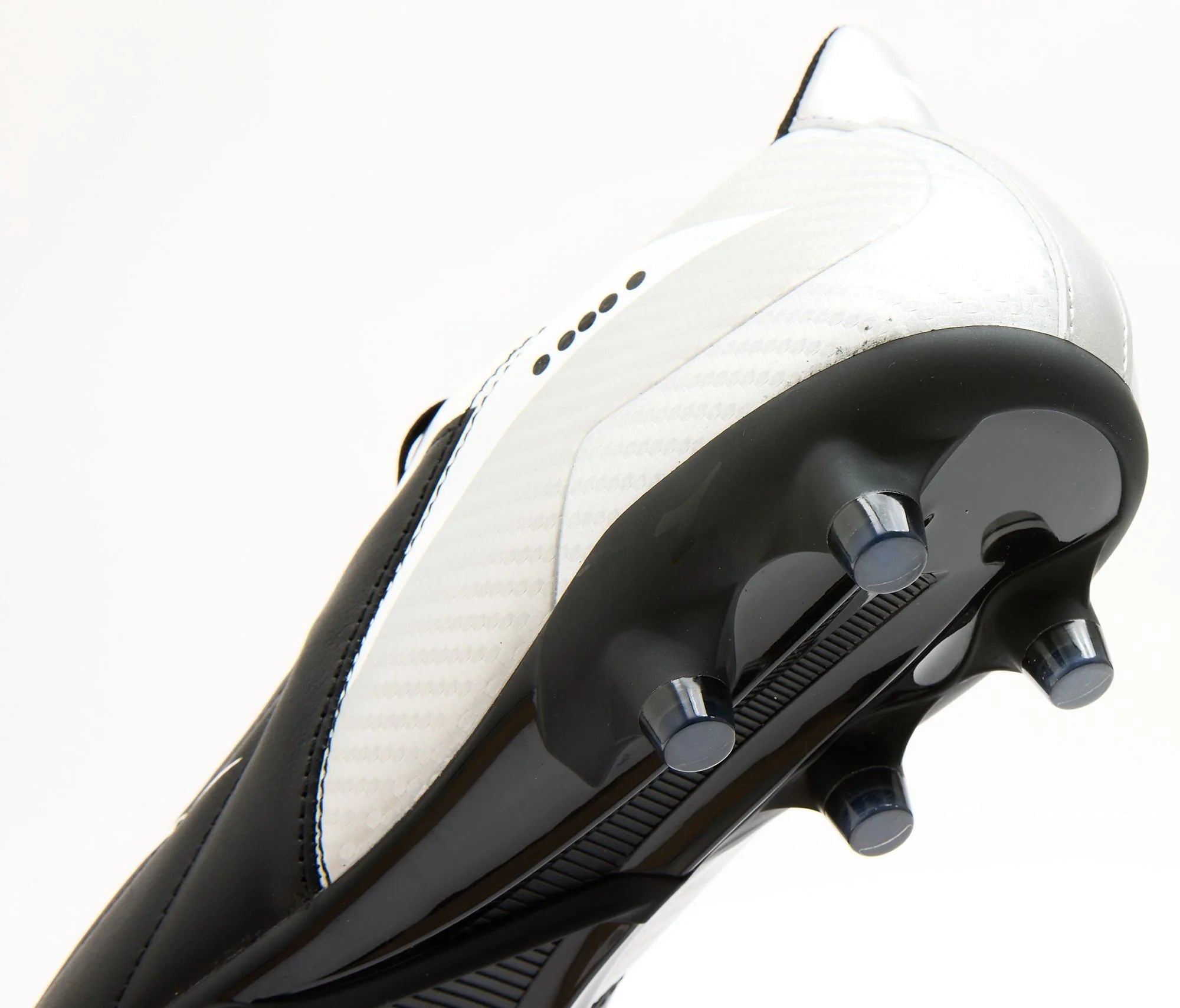 Diadora Maximus Elite LT SLP12 Firm Ground Soccer Cleats Black White Silver