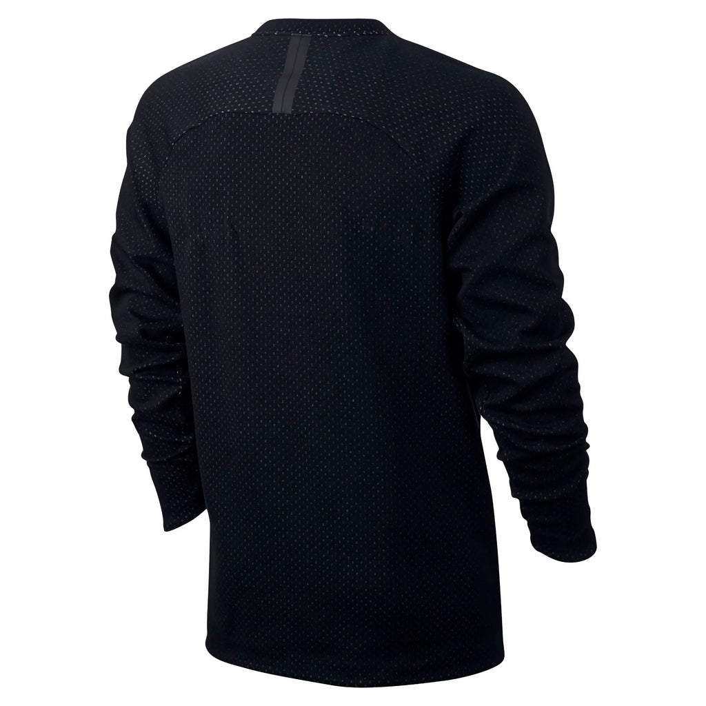 Tech Fleece Zip Crew Sweater Mens Black