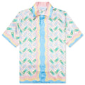 Cuban Collar S S Shirt Ping Pong Print