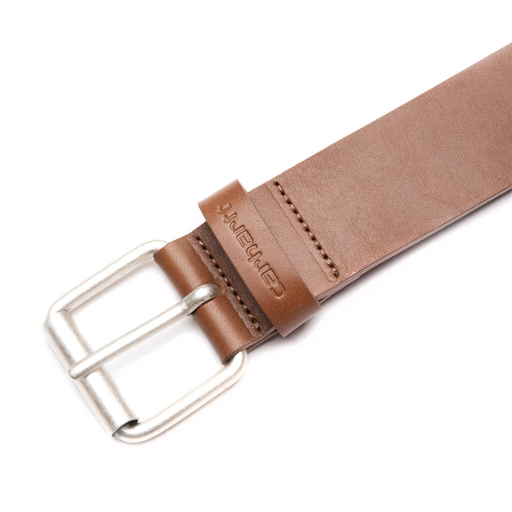 Script Belt Cognac Silver