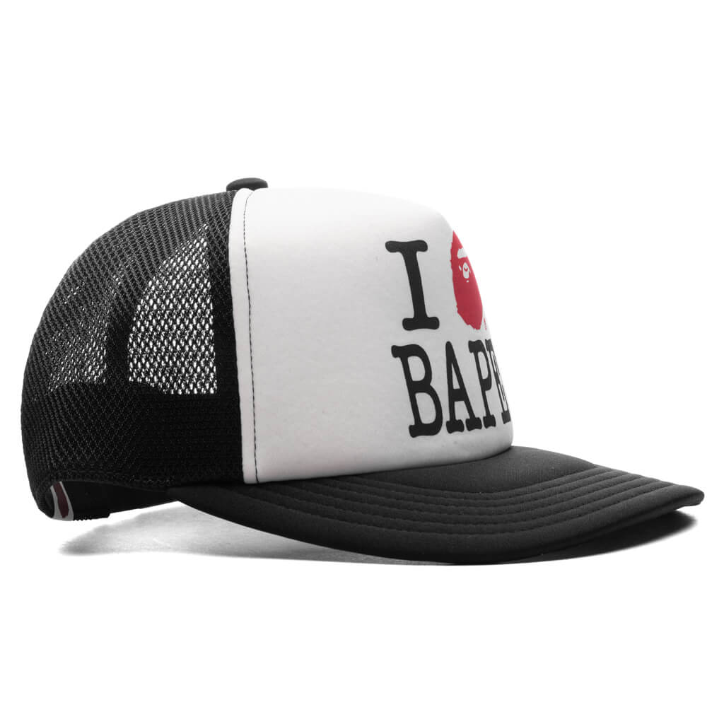 I Love Bape Mesh Cap Black