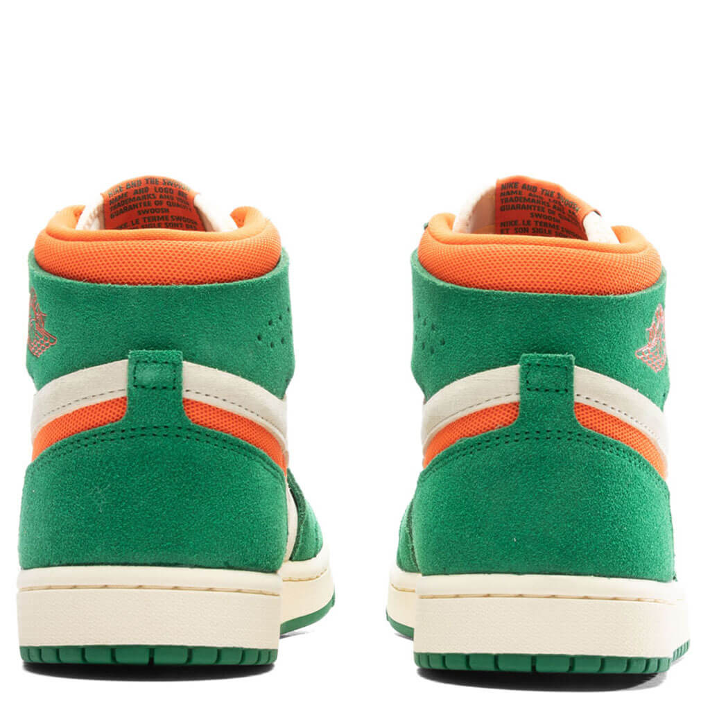 Womens Air Jordan 1 Zoom CMFT 2 Pine Green Orange Blaze Muslin