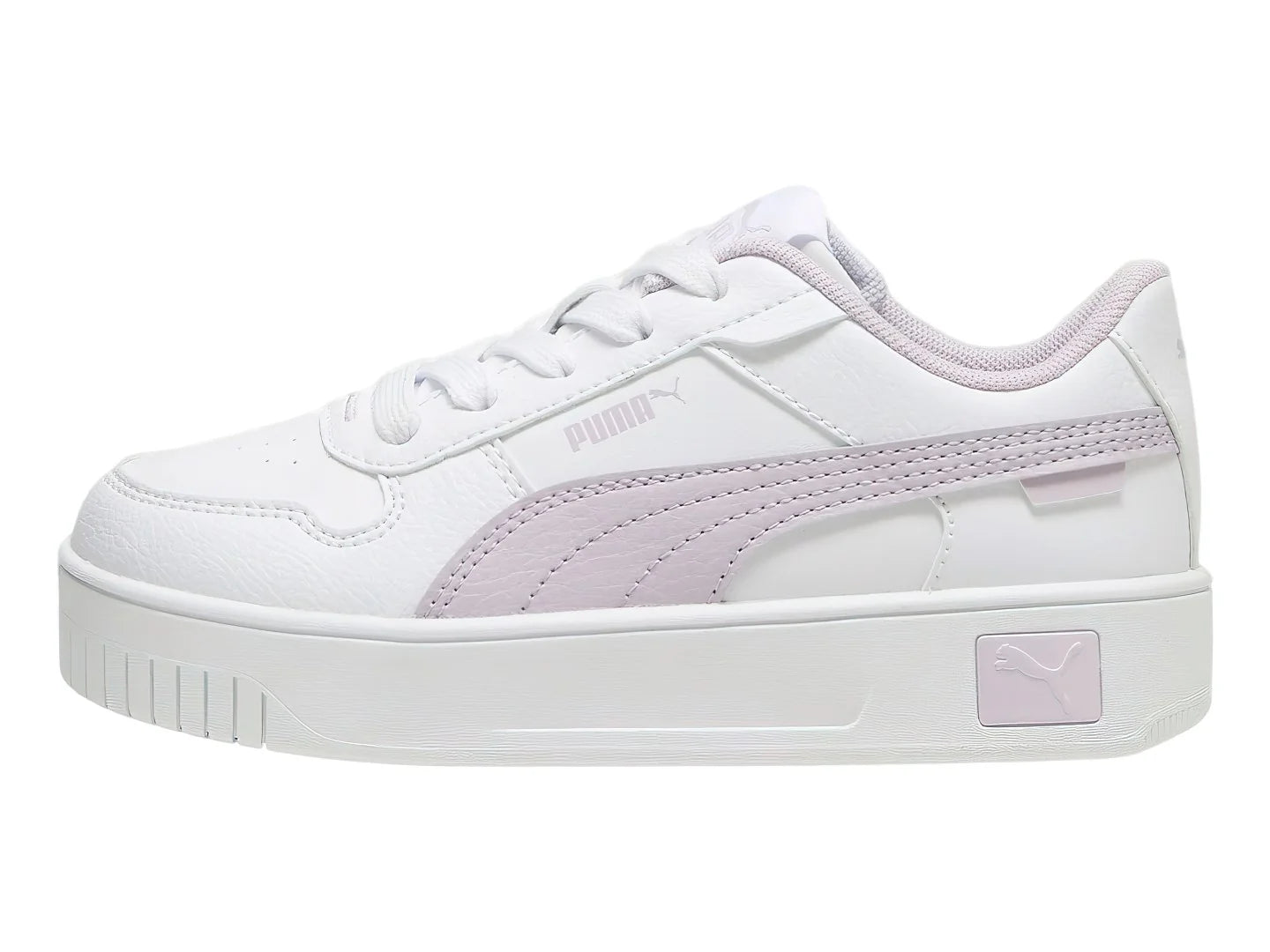 Tenis PUMA Carina Street Blanco y Morado para Niña