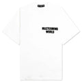Spray Paint Knit T Shirt White