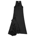 Womens Sleeveless Draped Dress Black