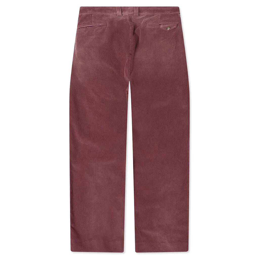Synanon Cord Pleated Pant Burgundy