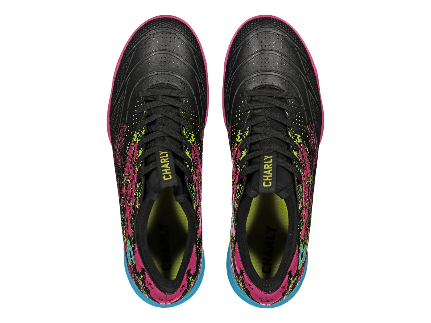 Tenis de Fútbol Charly Turf Negro y Fucsia para Hombre
