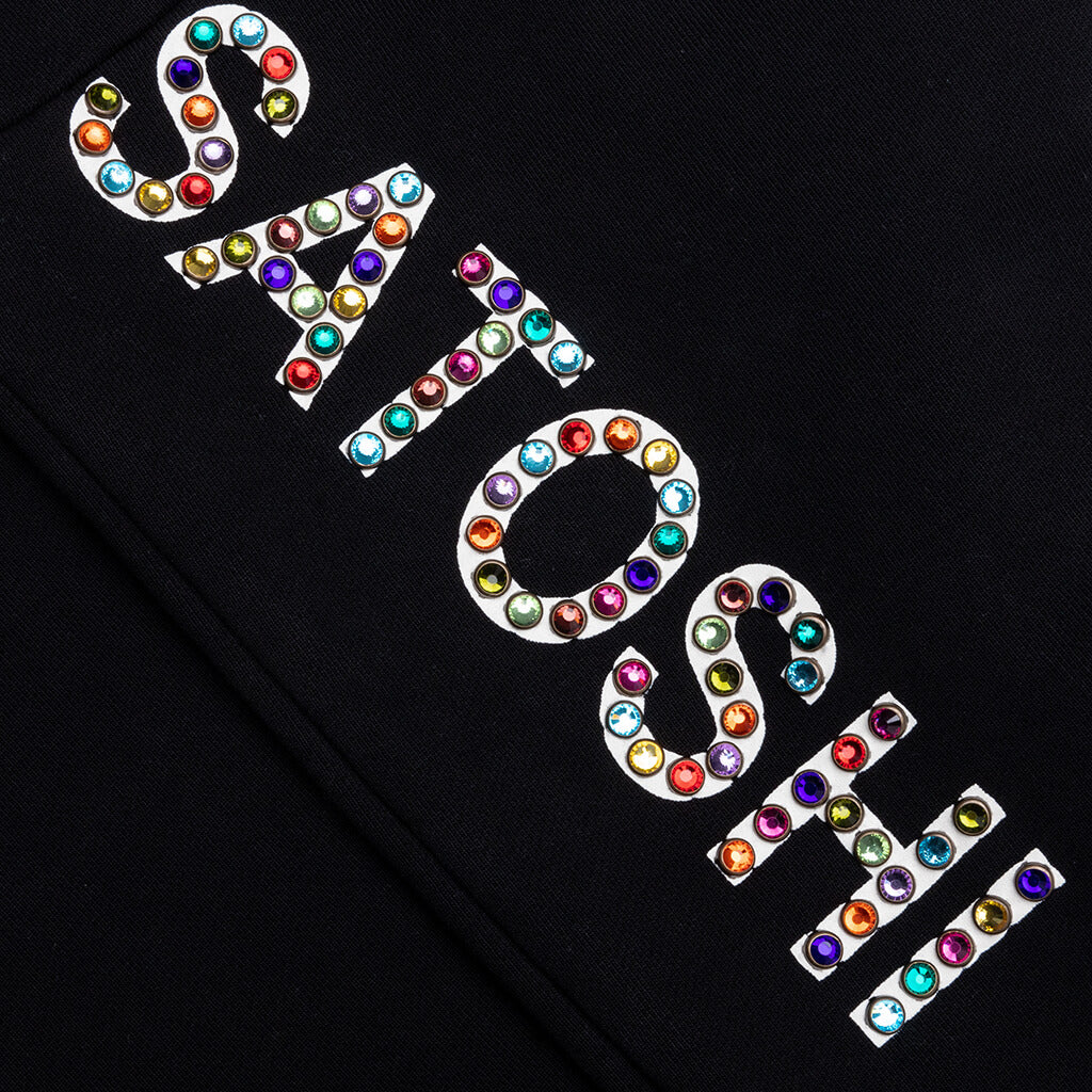 Double Layer Studded Sweatpant Black