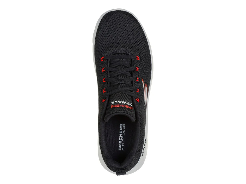 Tenis Skechers Go Walk Flex Negro con Rojo para Hombre