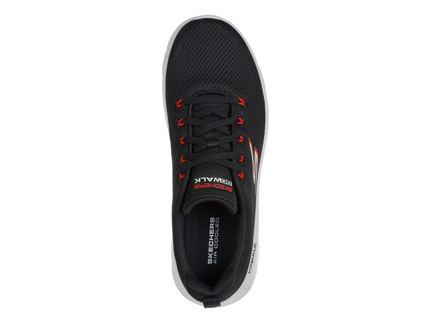Tenis Skechers Go Walk Flex Negro con Rojo para Hombre