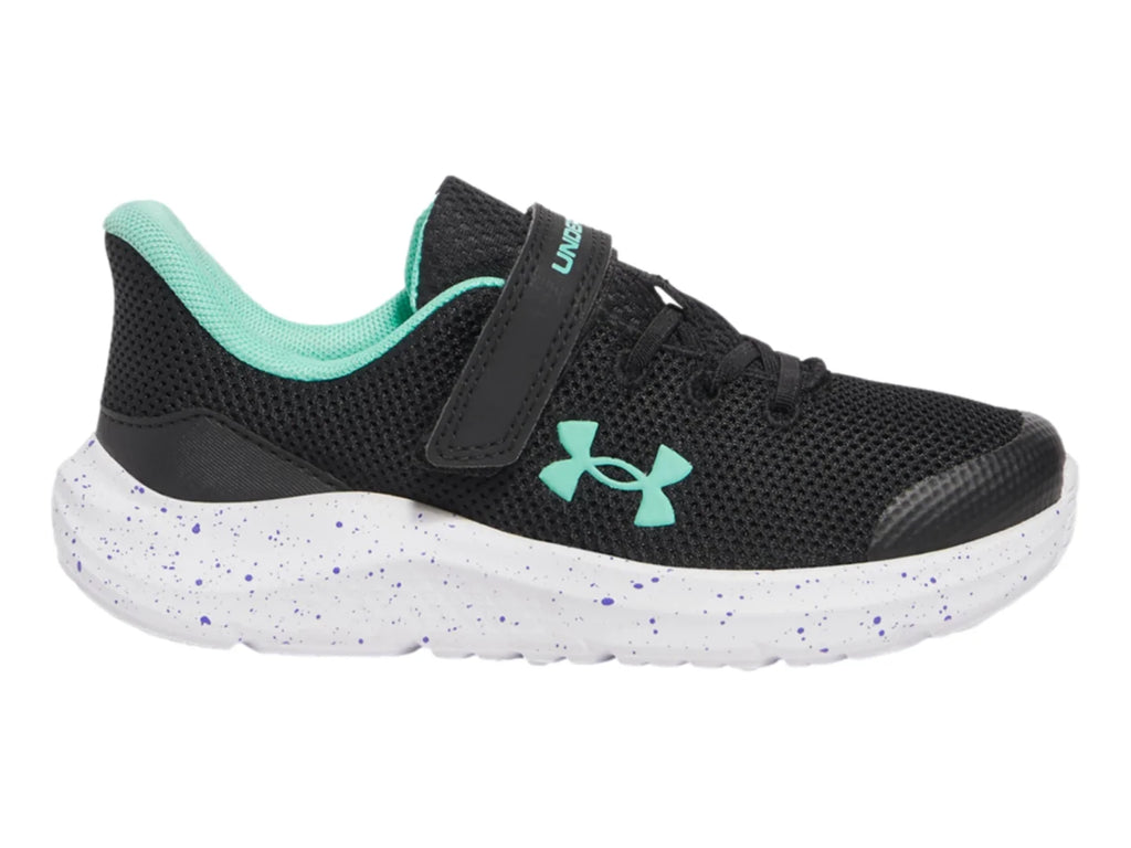 Tenis Under Armour GPS Pursuit 4 Negro y Azul para Niña