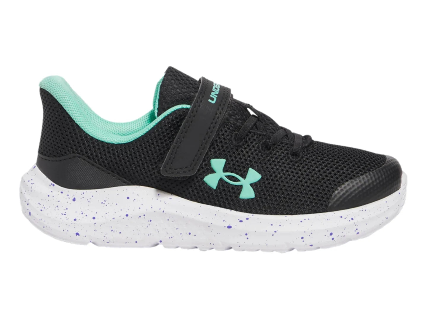 Tenis Under Armour GPS Pursuit 4 Negro y Azul para Niña