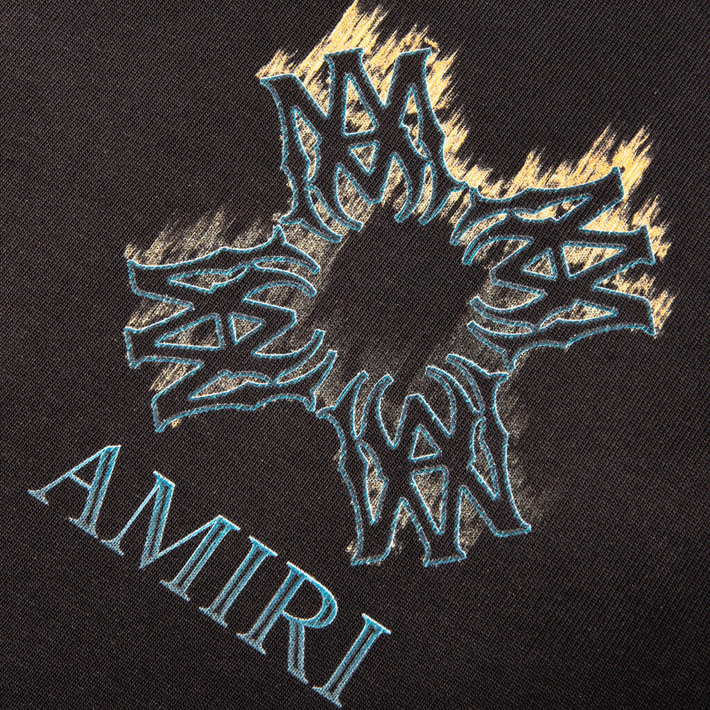 MA Quad Flames Oversized Tee Black