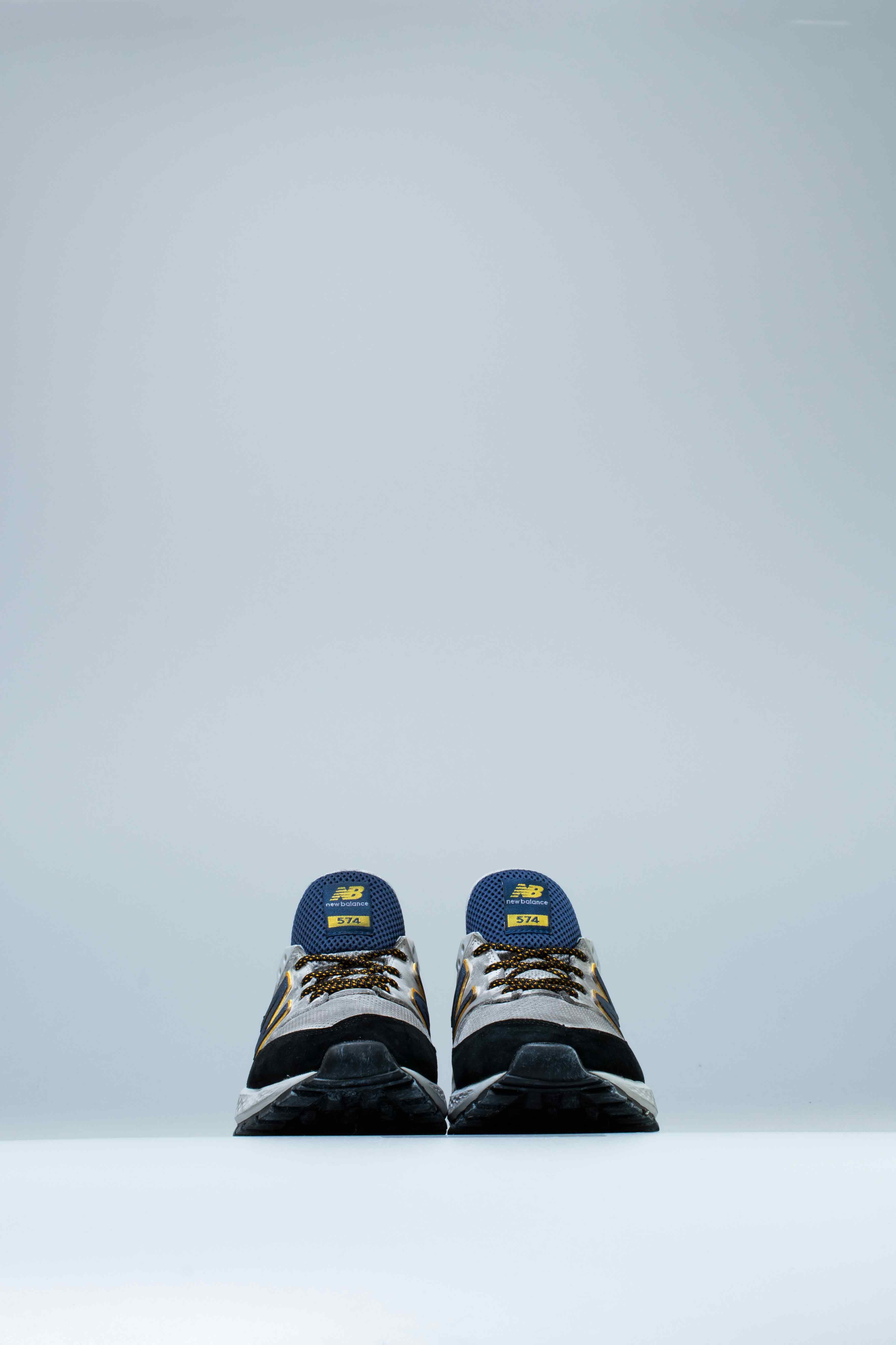 574 Sport Mens Shoe Gray Navy