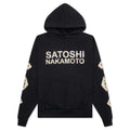 Leather Studded Logo Hoodie Black