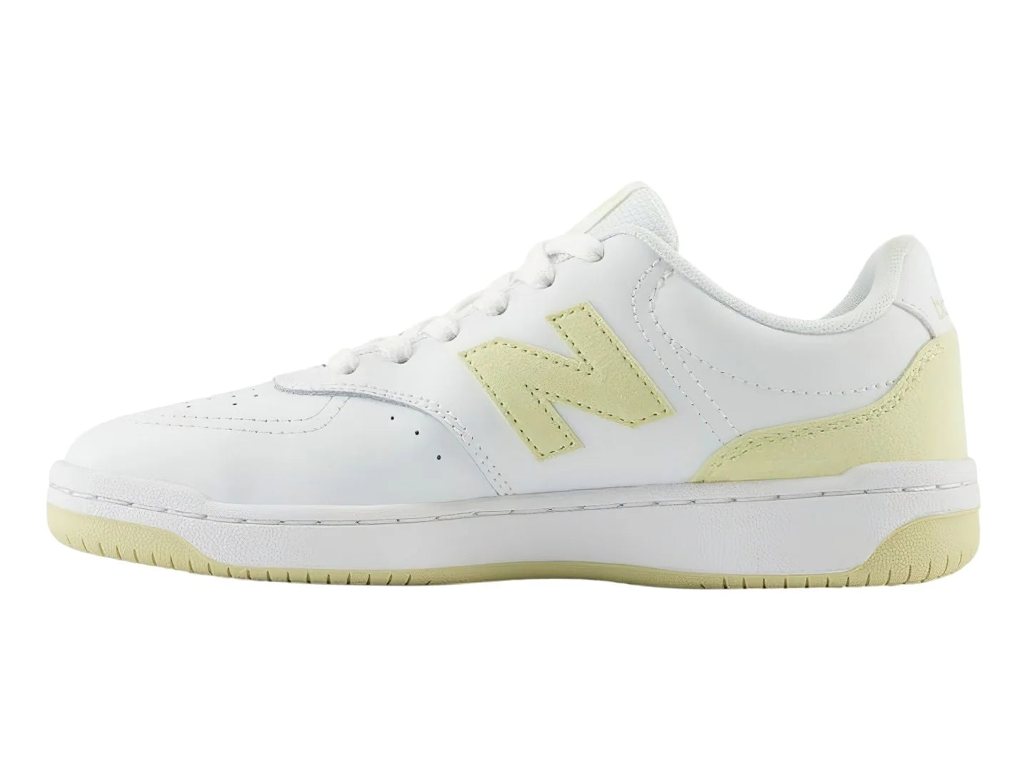 Tenis New Balance BB80 Blanco y Amarillo para Mujer