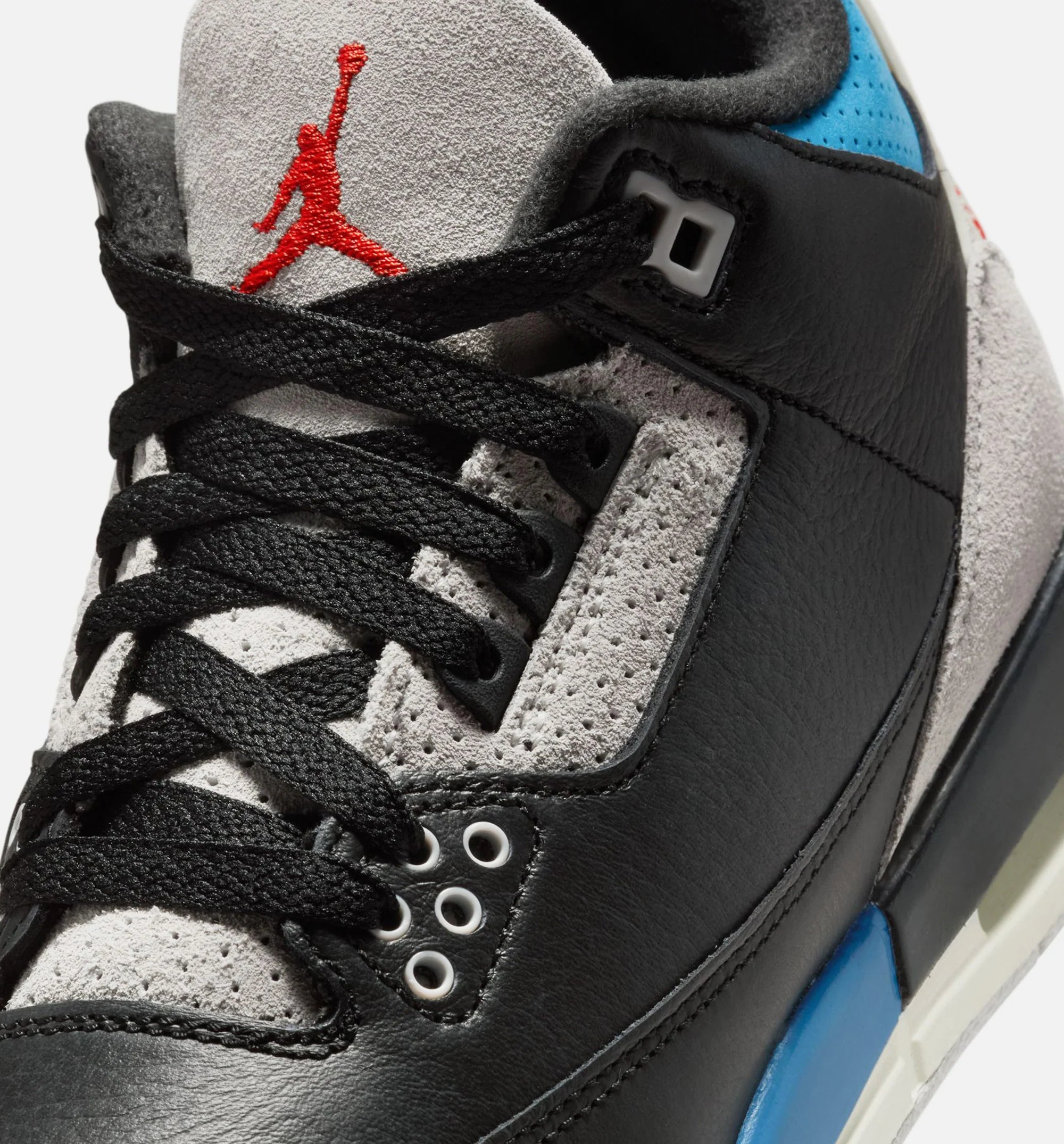 Air Jordan 3 Retro OG Rare Air Grade School Lifestyle Shoe Black Chile Red Neutral Grey