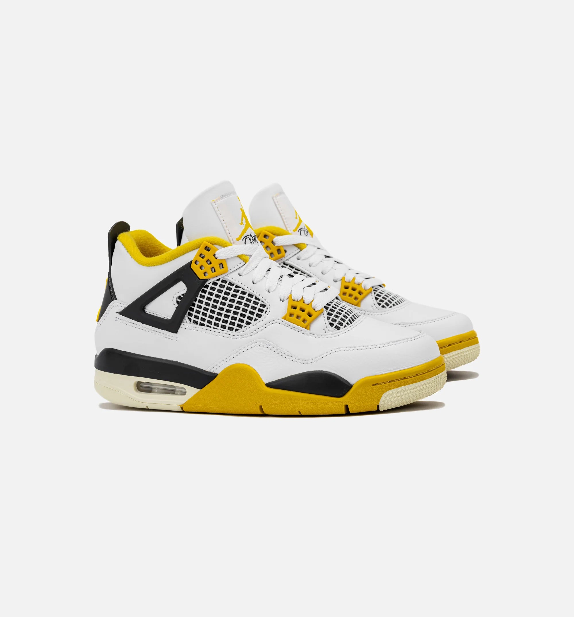 Air Jordan 4 Retro Vivid Sulfur Womens Lifestyle Shoe White Coconut Milk Vivid Sulfur